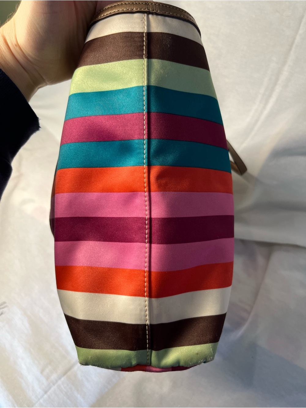 Coach Legacy Striped Sateen Tote - Picture 6 of 17